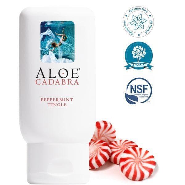 Aloe Cadabra Organic 2-in-1 Personal Lubricant & Vaginal Moisturizer Peppermint Tingle 2.5 OZ - Romantic Blessings