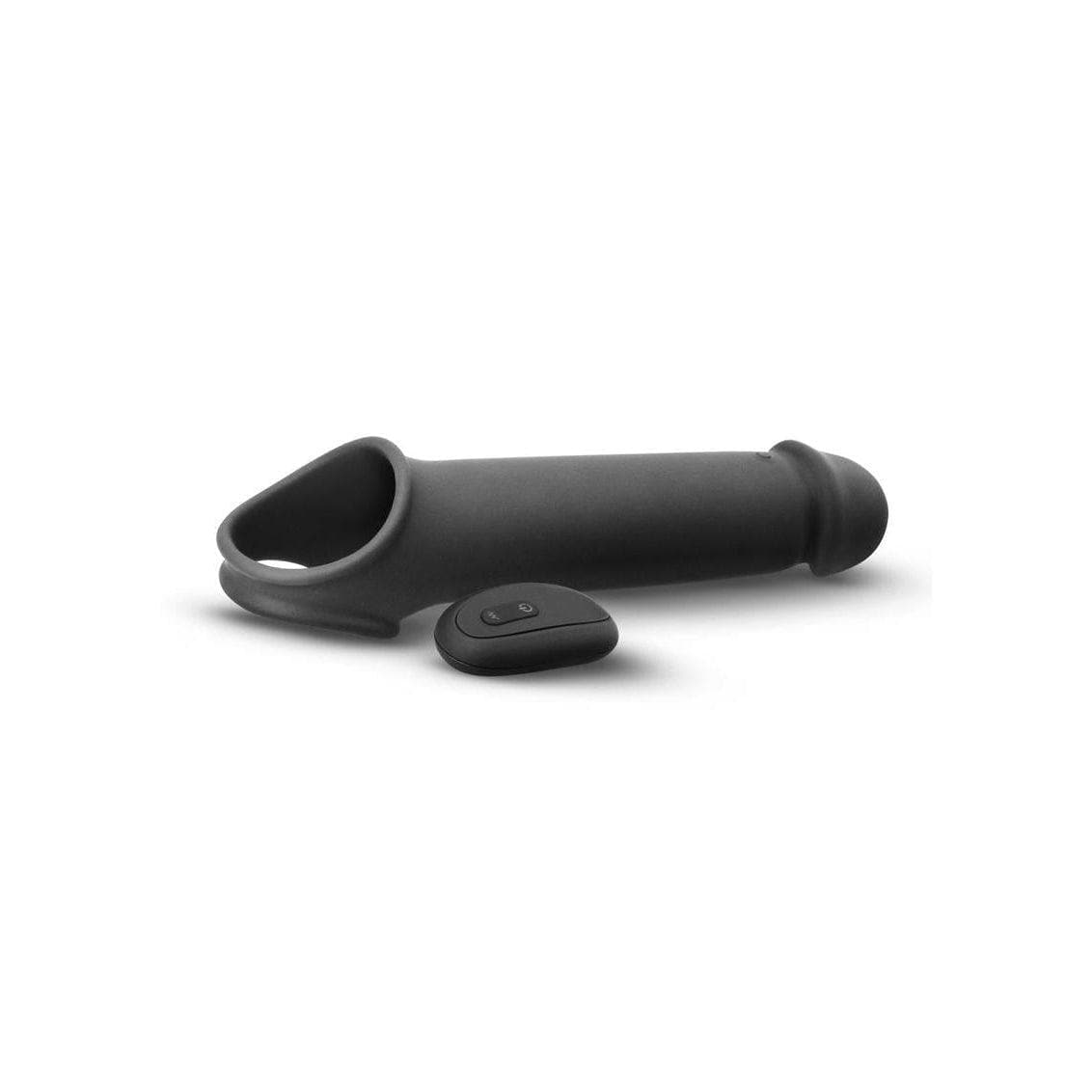 Renegade Brute Rechargeable Silicone Vibrating Penis Extention - Black - Romantic Blessings