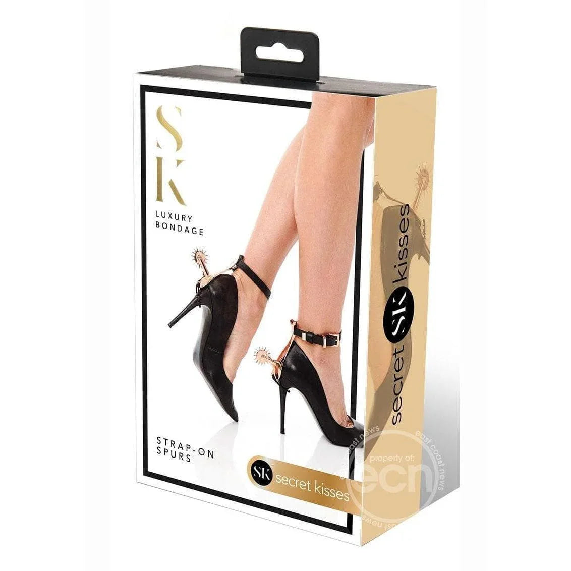 Secret Kisses Strap-on Spurs - Black/Rose Gold - Romantic Blessings