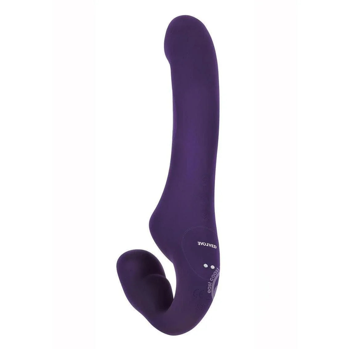 Evolved 2 Become 1 Remote Control Rechargeable Suction Strapless Strap-On Purple - Romantic Blessings