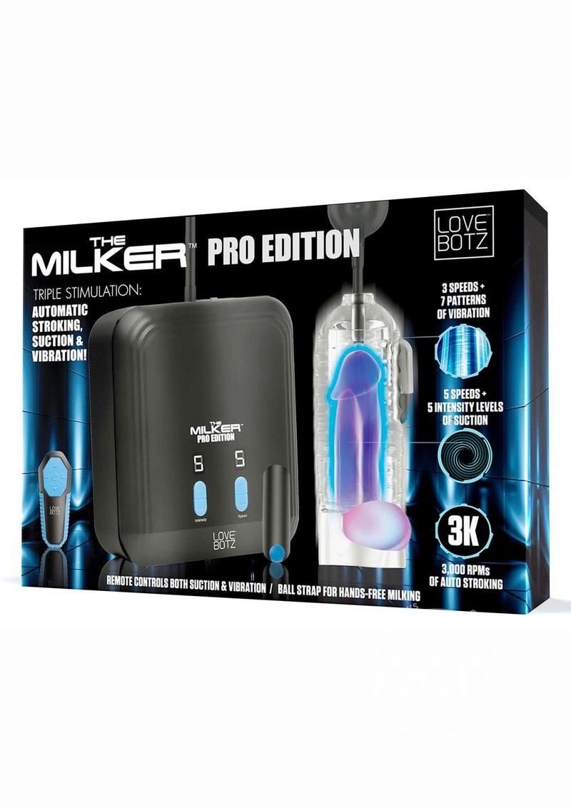 LoveBotz The Milker Pro Edition Remote Control Male Stroker Black