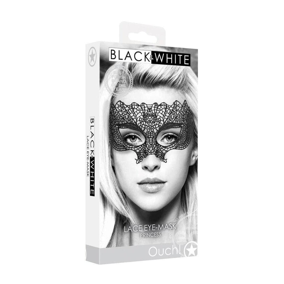 Ouch! Black & White Princess Lace Eye Mask Black - Romantic Blessings