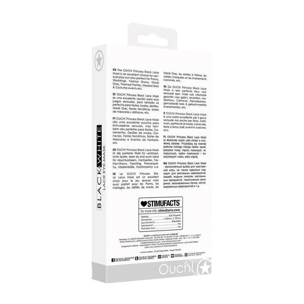 Ouch! Black & White Princess Lace Eye Mask Black Romantic Blessings