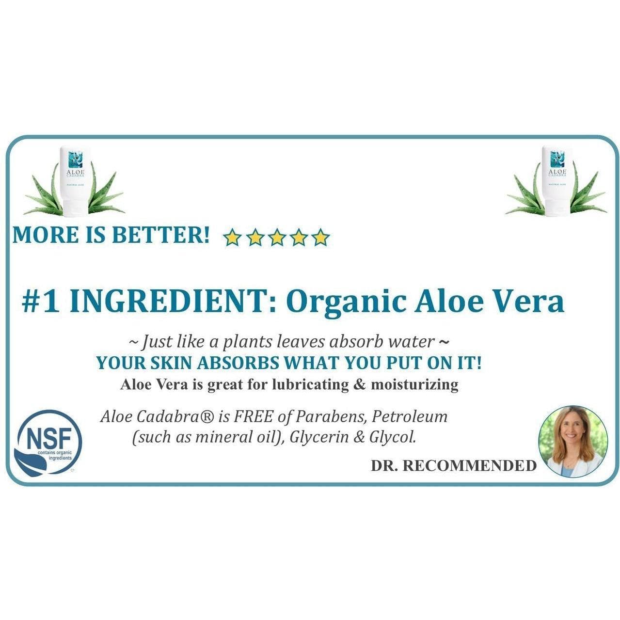 Aloe Cadabra Organic 2-in-1 Personal Lubricant & Vaginal Moisturizer Natural Aloe 2.5 oz - Romantic Blessings