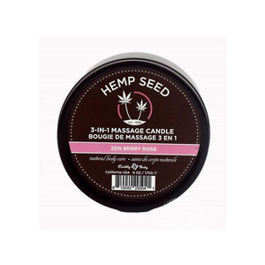 Earthly Body Hemp Seed 3 In 1 Massage Candle Zen Berry Rose 6 oz - Romantic Blessings