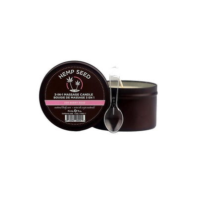 Earthly Body Hemp Seed 3 In 1 Massage Candle Zen Berry Rose 6 oz - Romantic Blessings