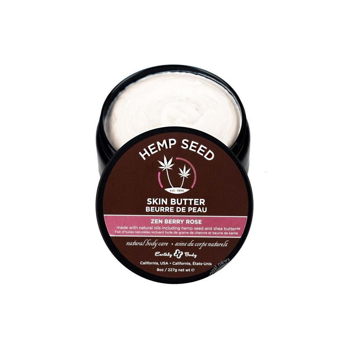 Earthly Body Hemp Seed Skin Butter Zen Berry Rose 8 oz - Romantic Blessings