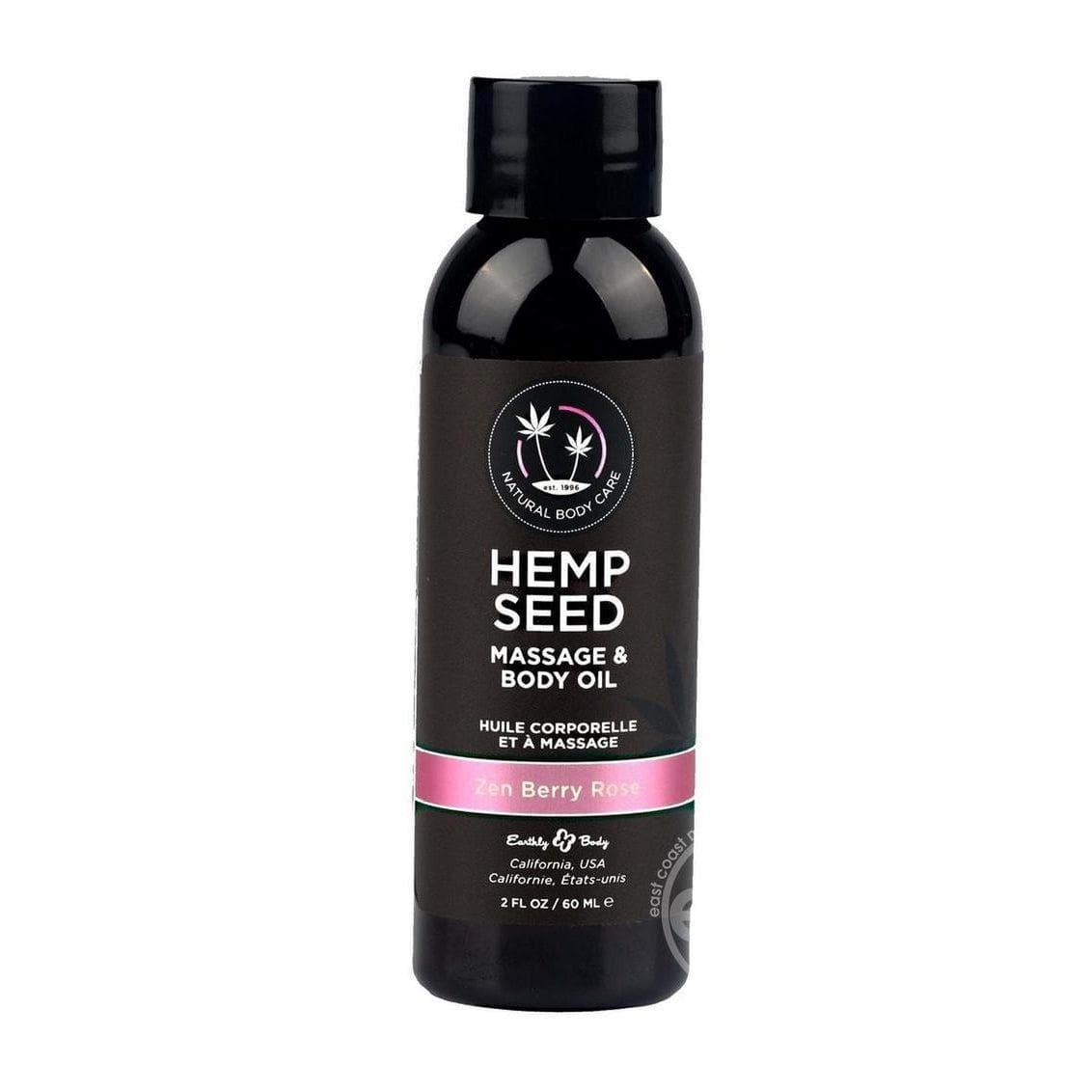 Earthly Body Hemp Seed Massage & Body Oil Zen Berry Rose - Romantic Blessings