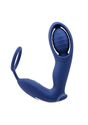 Zero Tolerance Extra Mile Rechargeable Silicone C-Ring Double Motor Vibrator with Remote Control Blue