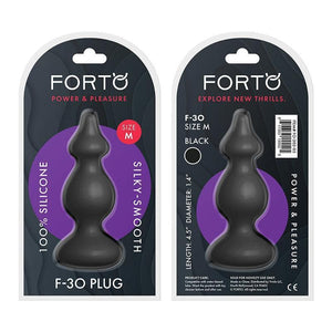 Forto F-30 Pointer Pointed Tip Butt Plug with Flat Base Black - Romantic Blessings