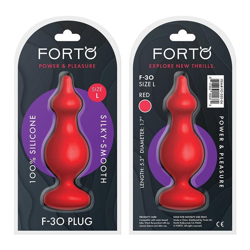 Forto F-30 Pointer Pointed Tip Butt Plug with Flat Base Red - Romantic Blessings
