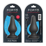 Forto F-21 Tear Drop Flat Base Butt Plug Black - Romantic Blessings