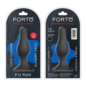 Forto F-11 Lungo Butt Plug with Suction Cup Base Black - Romantic Blessings