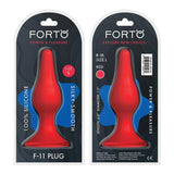 Forto F-11 Lungo Butt Plug with Suction Cup Base Red - Romantic Blessings