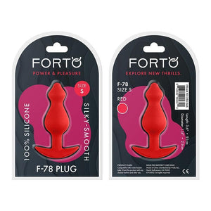 Forto F-78 Pointee 100% Silicone Multi Size Cones Pointed Tip Butt Plug Red - Romantic Blessings