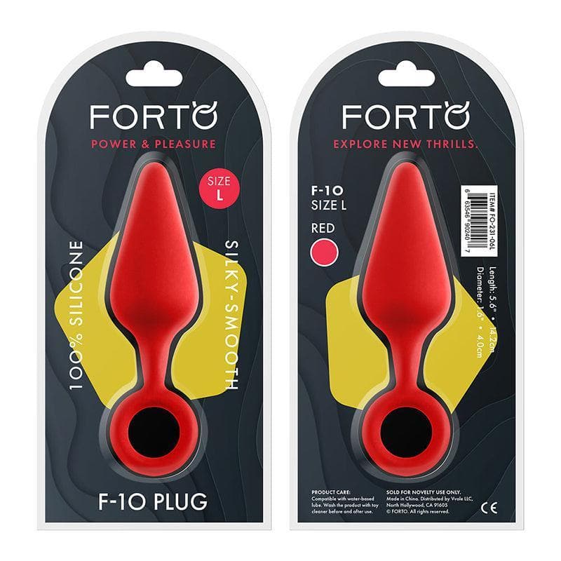 Forto F-10 Silicone Plug With Pull Ring Red - Romantic Blessings