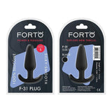 Forto F-31 100% Silicone Butt Plug with Flared Base Black - Romantic Blessings