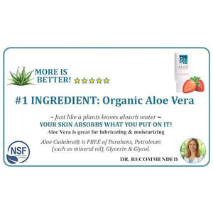 Aloe Cadabra Organic 2-in-1 Personal Lubricant & Vaginal Moisturizer Naked Strawberry 2.5 oz - Romantic Blessings