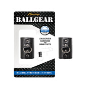 Ballgear Max Vegan Faux Leather 3 Snap Ball Stretcher with D-Ring Black