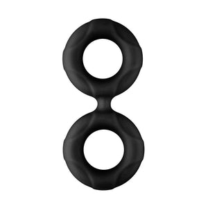 Forto F-81 Double Penis and Scrotum Ring Liquid Silicone Black - Romantic Blessings