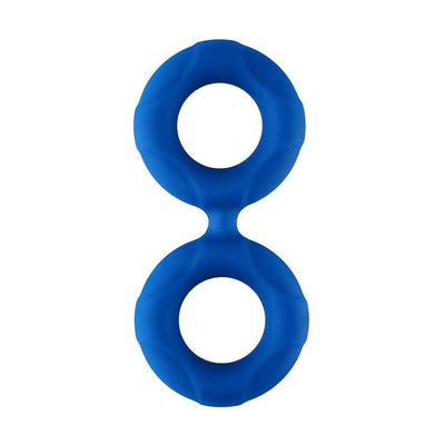 Forto F-81 Double Penis and Scrotum Ring Liquid Silicone Blue - Romantic Blessings