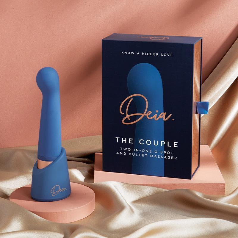 Deia The Couple G-Spot and Bullet 10 Vibration Silicone Massager Blue - Romantic Blessings