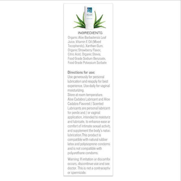 Aloe Cadabra Organic 2-in-1 Personal Lubricant & Vaginal Moisturizer Naked Strawberry 2.5 oz - Romantic Blessings