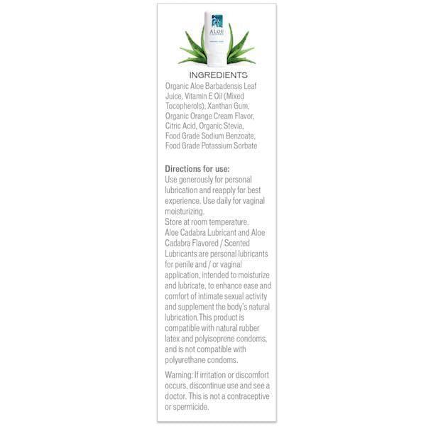 Aloe Cadabra Organic 2-in-1 Personal Lubricant & Vaginal Moisturizer Orange Cream 2.5 oz - Romantic Blessings