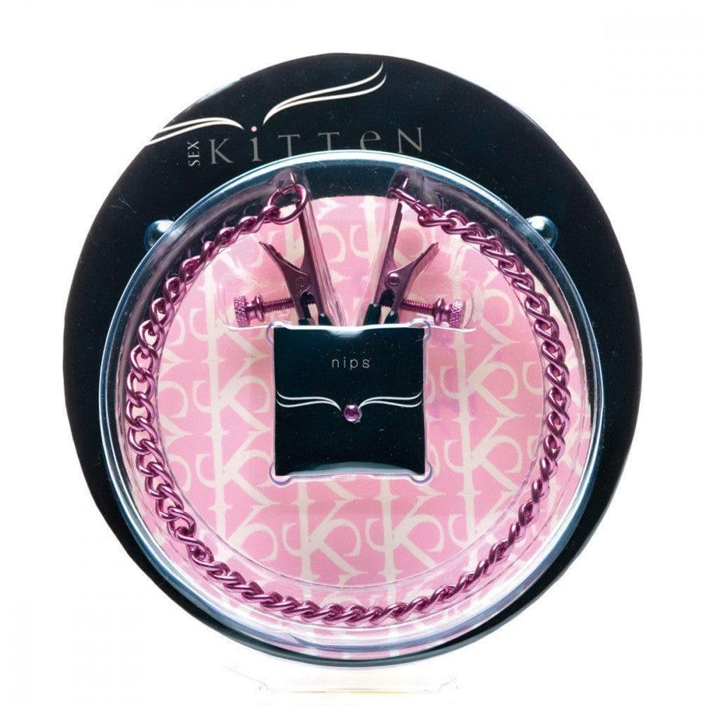 Sex Kitten Adjustable Gator Style Nipple Clamps Pink - Romantic Blessings