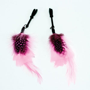 Sex Kitten Tweezer Style Nipple Feather Clamps - Romantic Blessings