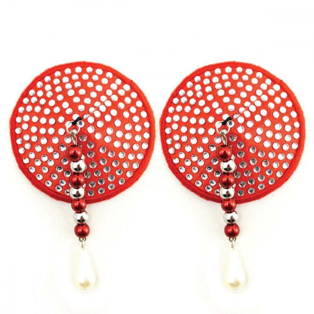 Bijoux de Nip Round Red Crystal Pasties with Facet Beads - Romantic Blessings