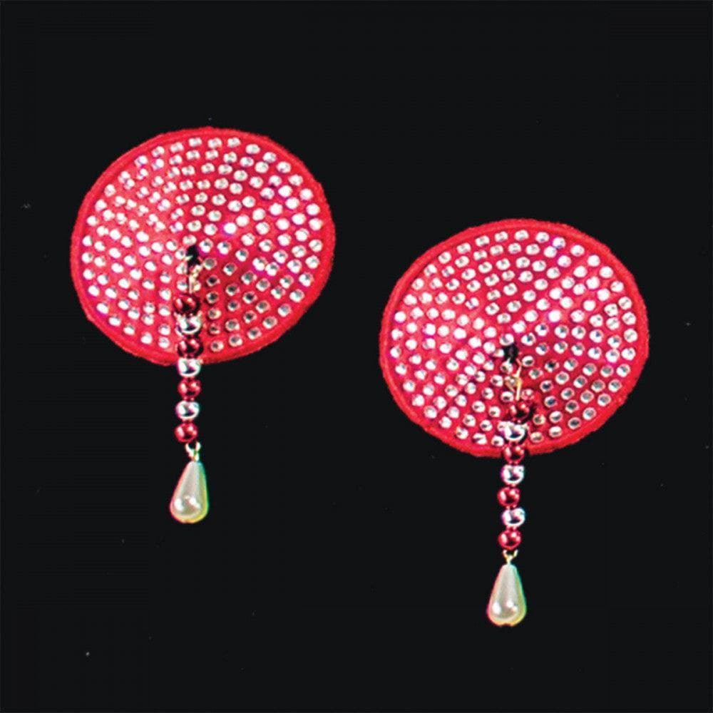 Bijoux de Nip Round Red Crystal Pasties with Facet Beads - Romantic Blessings