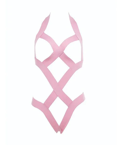 Allure Kitten Obsession Strappy Open Cup Teddy Pink One Size