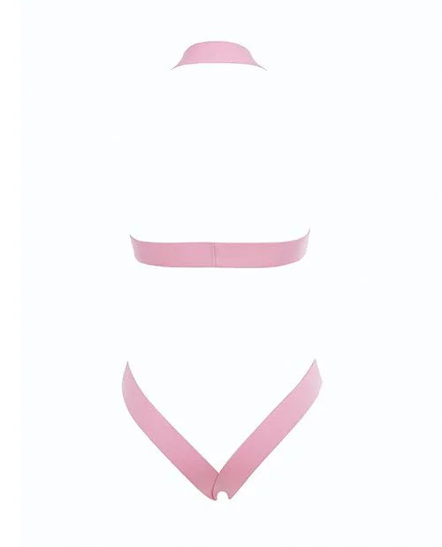 Allure Kitten Obsession Strappy Open Cup Teddy Pink One Size