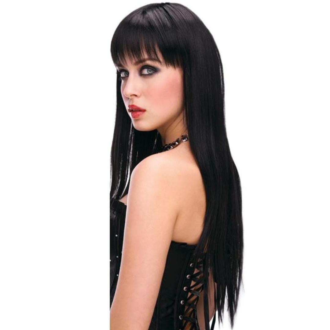 Pleasure Wigs Amber Long Straight Hair Wig Black - Romantic Blessings