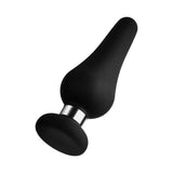 Forto F-21 Tear Drop Flat Base Butt Plug Black - Romantic Blessings