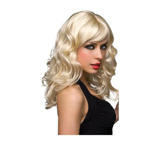 Pleasure Wigs Aubrey Long Wavy Curly Hair Wig Platinum Blonde - Romantic Blessings