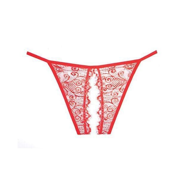 Adore Lace Enchanted Belle Panty One Size Red - Romantic Blessings