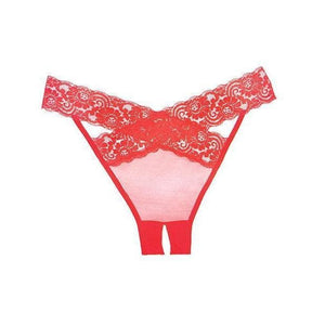 Adore Sheer & Lace Desire Panty Red One Size - Romantic Blessings