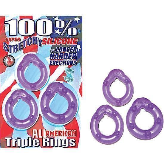 All American Triple Penis Erection Enhancer Rings - Romantic Blessings