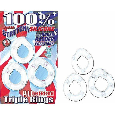 All American Triple Penis Erection Enhancer Rings - Romantic Blessings