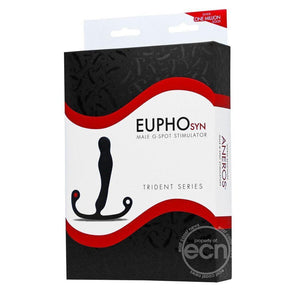 Aneros Trident Eupho Silicone Male G-Spot Ribbed Prostate Stimulator Black - Romantic Blessings