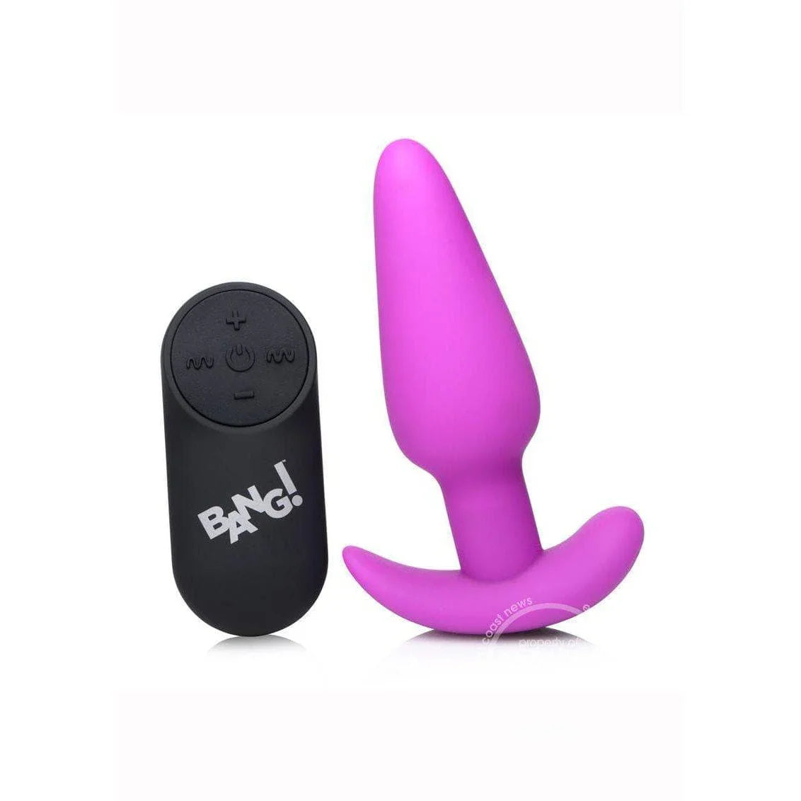 Bang! 21 Function Vibrating Silicone Rechargeable Butt Plug With Remote Control - Romantic Blessings