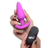Bang! 21 Function Vibrating Silicone Rechargeable Swirl Butt Plug With Remote Control - Romantic Blessings
