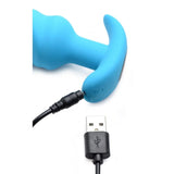 Bang! 21 Function Vibrating Silicone Rechargeable Swirl Butt Plug With Remote Control - Romantic Blessings