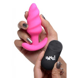 Bang! 21 Function Vibrating Silicone Rechargeable Swirl Butt Plug With Remote Control - Romantic Blessings