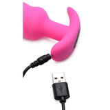 Bang! 21 Function Vibrating Silicone Rechargeable Swirl Butt Plug With Remote Control - Romantic Blessings