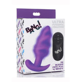 Bang! 21 Function Vibrating Silicone Rechargeable Swirl Butt Plug With Remote Control - Romantic Blessings