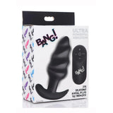 Bang! 21 Function Vibrating Silicone Rechargeable Swirl Butt Plug With Remote Control - Romantic Blessings