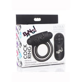 Bang! Silicone Rechargeable Penis Ring And Bullet With Remote Control - Romantic Blessings
